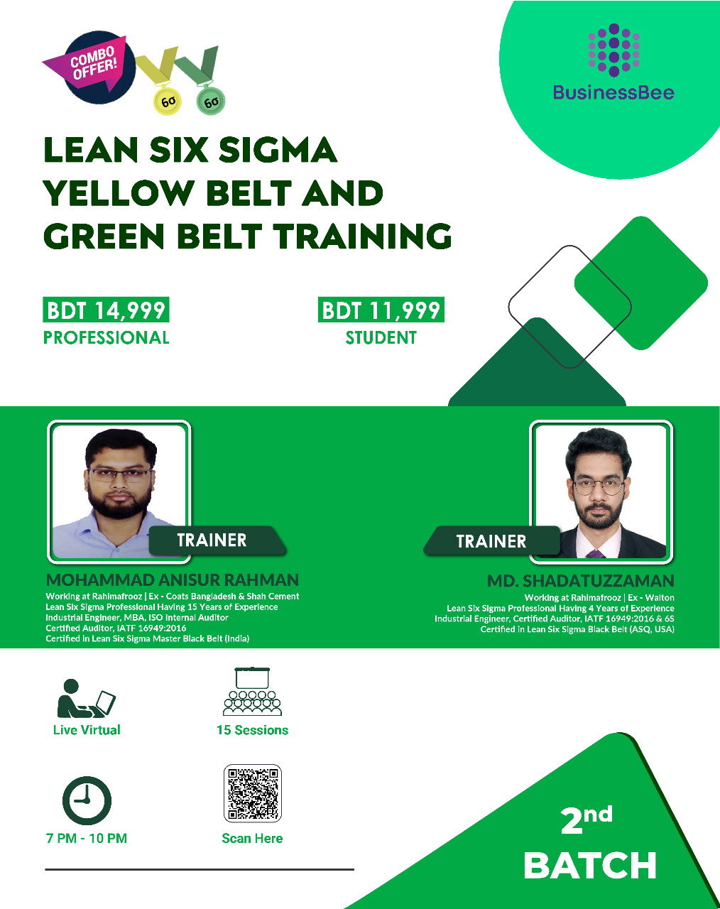 Lean Six Sigma Yellow Belt and Green Belt Training Combined 
